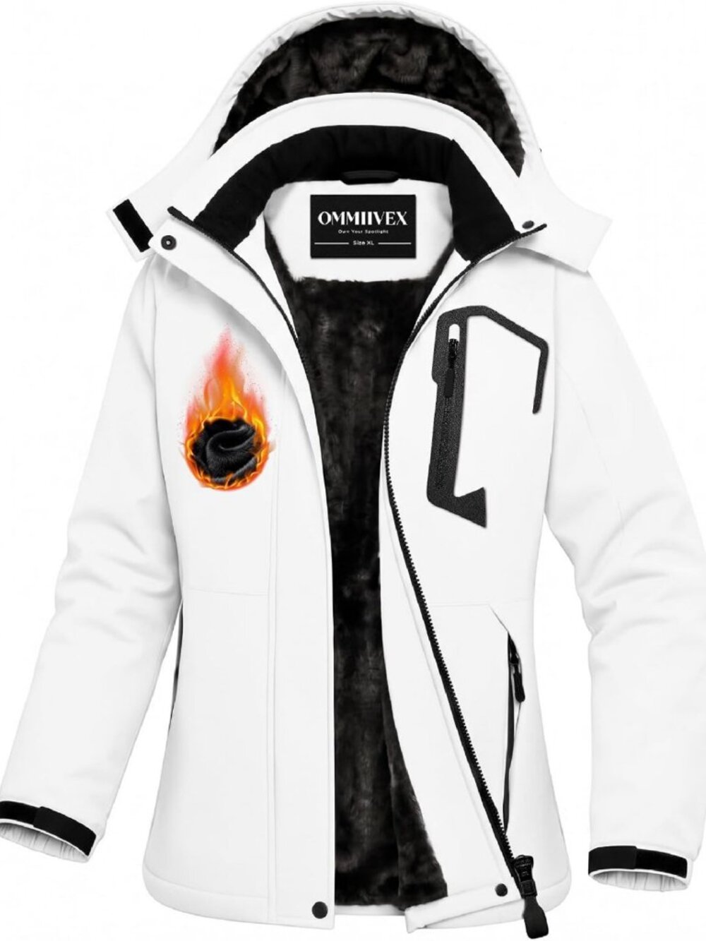 Women's Waterproof Windbreaker Ski Jacket - Essential Winter Coat for Cold